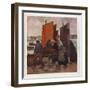 'Pecheurs Bretons Debarqunt Du Goemon', c1903-Charles Cottet-Framed Giclee Print