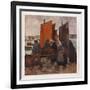 'Pecheurs Bretons Debarqunt Du Goemon', c1903-Charles Cottet-Framed Giclee Print