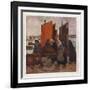 'Pecheurs Bretons Debarqunt Du Goemon', c1903-Charles Cottet-Framed Giclee Print