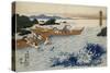 Pécheuses de coquillages dans la province d'Ise-Utagawa Kunisada-Stretched Canvas