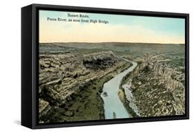 Pecos River from High Bridge-null-Framed Stretched Canvas