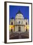 Pecs National Theatre at Dusk, Pecs, Southern Transdanubia, Hungary, Europe-Ian Trower-Framed Photographic Print