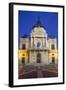 Pecs National Theatre at Dusk, Pecs, Southern Transdanubia, Hungary, Europe-Ian Trower-Framed Photographic Print