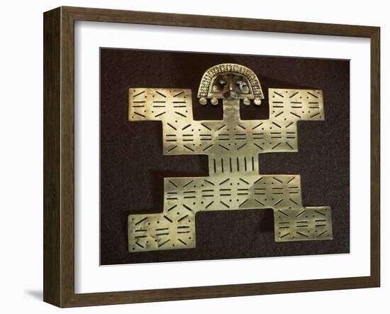 Pectoral Anthropomorphous 'Key Man' Type in Smelted Gold Shaped by Cire Perdue-null-Framed Giclee Print