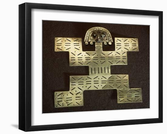 Pectoral Anthropomorphous 'Key Man' Type in Smelted Gold Shaped by Cire Perdue-null-Framed Giclee Print