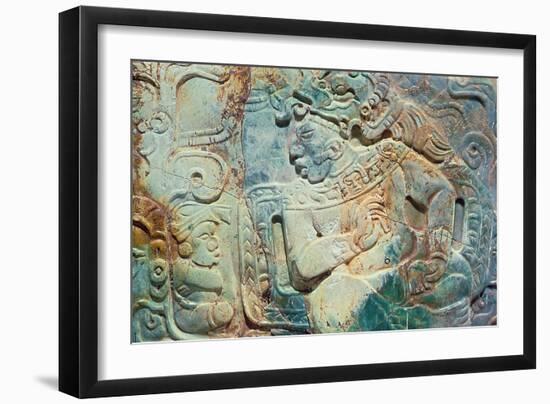 Pectoral of the King and a Courtier from Tikal-Mayan-Framed Giclee Print