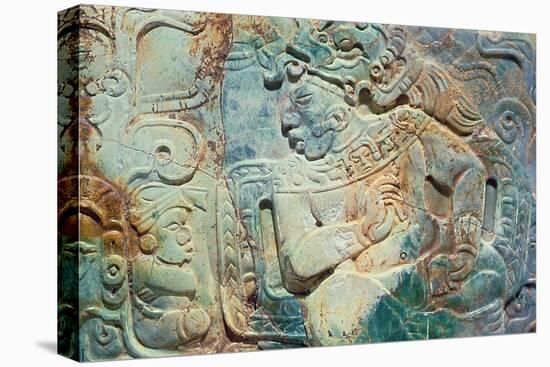 Pectoral of the King and a Courtier from Tikal-Mayan-Stretched Canvas