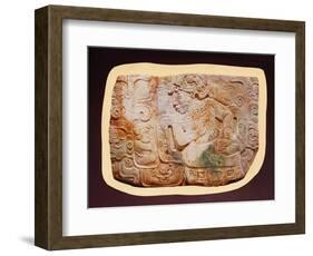 Pectoral of the King and a Courtier from Tikal-Mayan-Framed Giclee Print