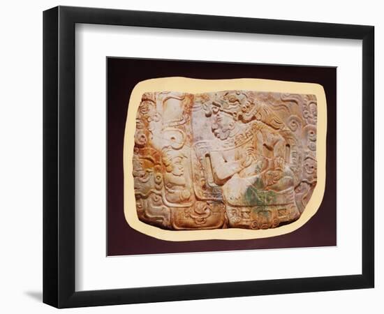 Pectoral of the King and a Courtier from Tikal-Mayan-Framed Giclee Print