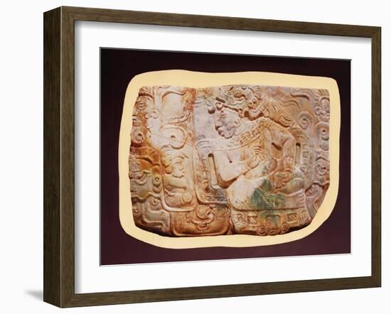 Pectoral of the King and a Courtier from Tikal-Mayan-Framed Giclee Print