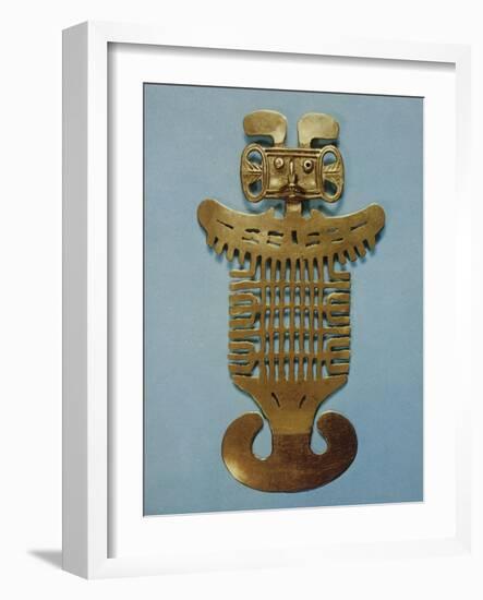 Pectoral Ornament in Smelted Gold Shaped by Cire Perdue-null-Framed Giclee Print