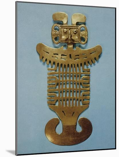 Pectoral Ornament in Smelted Gold Shaped by Cire Perdue-null-Mounted Giclee Print