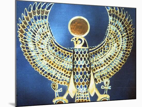 Pectoral Showing the God Horus, Ancient Egyptian, 18th Dynasty, C1325 Bc-null-Mounted Photographic Print