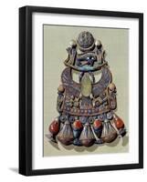 Pectoral with a Bird-Scarab, from the Tomb of Tutankhamun (circa 1370-52 BC) New Kingdom-null-Framed Giclee Print