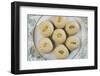 Peda - a Traditional Indian Sweet in a Plate. Bird Eye View.-satel-Framed Photographic Print
