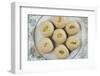 Peda - a Traditional Indian Sweet in a Plate. Bird Eye View.-satel-Framed Photographic Print