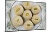 Peda - a Traditional Indian Sweet in a Plate. Bird Eye View.-satel-Mounted Photographic Print