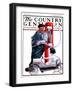 "Pedal Car at Gas Pump," Country Gentleman Cover, June 9, 1923-F. Lowenheim-Framed Giclee Print