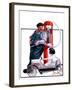 "Pedal Car at Gas Pump,"June 9, 1923-F. Lowenheim-Framed Giclee Print