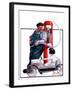 "Pedal Car at Gas Pump,"June 9, 1923-F. Lowenheim-Framed Giclee Print