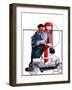 "Pedal Car at Gas Pump,"June 9, 1923-F. Lowenheim-Framed Giclee Print