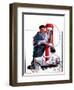 "Pedal Car at Gas Pump,"June 9, 1923-F. Lowenheim-Framed Giclee Print