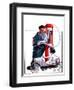 "Pedal Car at Gas Pump,"June 9, 1923-F. Lowenheim-Framed Giclee Print