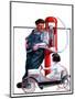 "Pedal Car at Gas Pump,"June 9, 1923-F. Lowenheim-Mounted Giclee Print