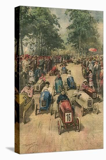 Pedal Car Race, Bologna-Achille Beltrame-Stretched Canvas