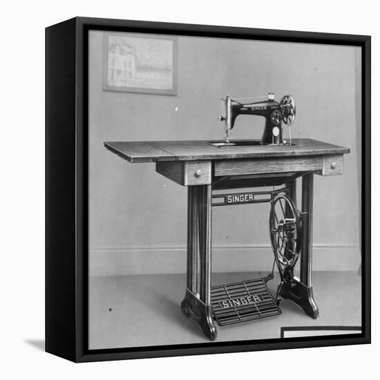 Pedal Foot Singer Sewing Machine-null-Framed Stretched Canvas