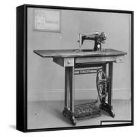 Pedal Foot Singer Sewing Machine-null-Framed Stretched Canvas