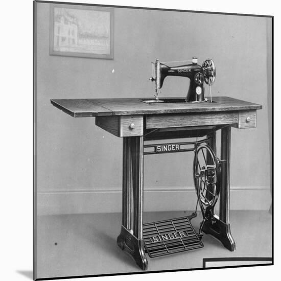 Pedal Foot Singer Sewing Machine-null-Mounted Photographic Print