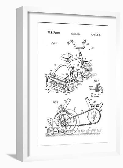 Pedal Operated Mower, No Fossil Fuels Used-null-Framed Giclee Print