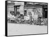 Peddlers on Hester Street-null-Framed Stretched Canvas