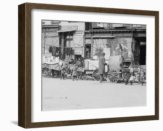Peddlers on Hester Street-null-Framed Premium Photographic Print