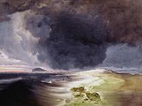 Stormy Seas by the Cliffs, 1845-Peder Balke-Framed Giclee Print