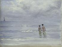 Summer Evening at Skagen (Anna Ancher and Marie Kroyer on the Beach at Skagen), 1893-Peter Severin Kroyer-Giclee Print