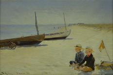 Summer Evening on Skagen's Southern Beach – 1893-Peter Severin Kroyer-Framed Giclee Print