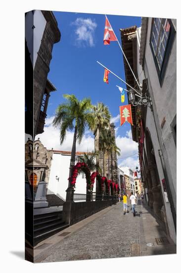 Pedestrian Area Calle O«Daly at the City Hall Square, Santa Cruz De La Palma, Canary Islands-Gerhard Wild-Stretched Canvas