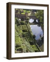 Pedestrian Bridge and Alzette River-Franz-Marc Frei-Framed Photographic Print