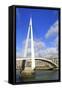 Pedestrian Bridge over the Commerce Basin, Le Havre, Normandy, France, Europe-Richard Cummins-Framed Stretched Canvas