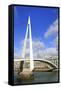 Pedestrian Bridge over the Commerce Basin, Le Havre, Normandy, France, Europe-Richard Cummins-Framed Stretched Canvas