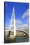 Pedestrian Bridge over the Commerce Basin, Le Havre, Normandy, France, Europe-Richard Cummins-Stretched Canvas