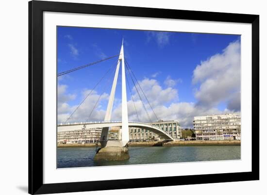 Pedestrian Bridge over the Commerce Basin, Le Havre, Normandy, France, Europe-Richard Cummins-Framed Photographic Print