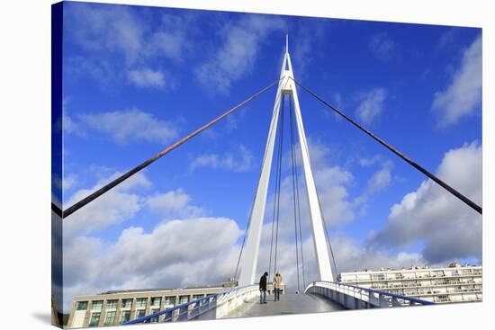 Pedestrian Bridge over the Commerce Basin, Le Havre, Normandy, France, Europe-Richard Cummins-Stretched Canvas