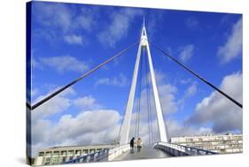 Pedestrian Bridge over the Commerce Basin, Le Havre, Normandy, France, Europe-Richard Cummins-Stretched Canvas