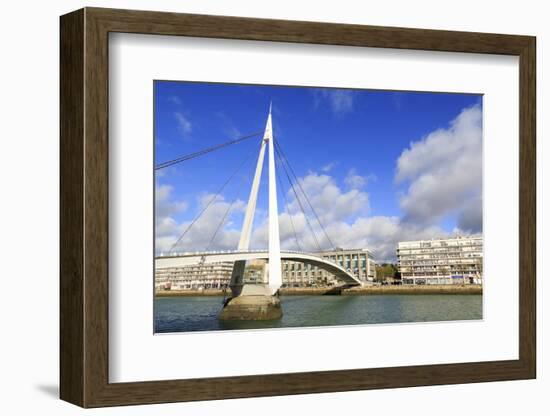 Pedestrian Bridge over the Commerce Basin, Le Havre, Normandy, France, Europe-Richard Cummins-Framed Photographic Print