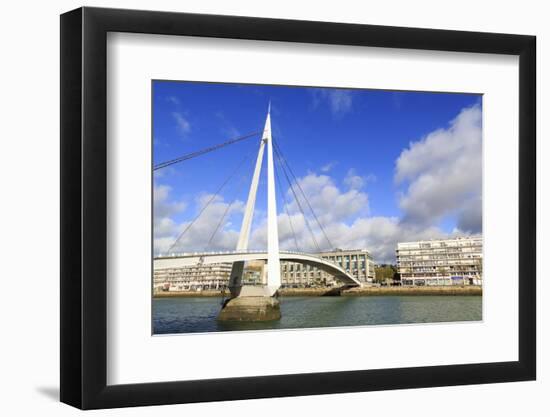 Pedestrian Bridge over the Commerce Basin, Le Havre, Normandy, France, Europe-Richard Cummins-Framed Photographic Print