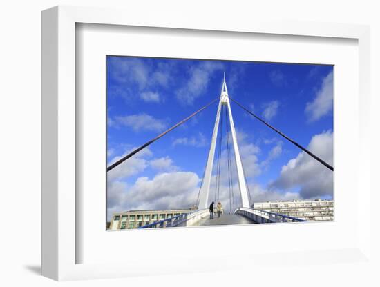 Pedestrian Bridge over the Commerce Basin, Le Havre, Normandy, France, Europe-Richard Cummins-Framed Photographic Print