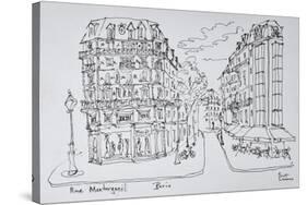 Pedestrian only shopping street, Rue Montorgueil, Paris, France-Richard Lawrence-Stretched Canvas